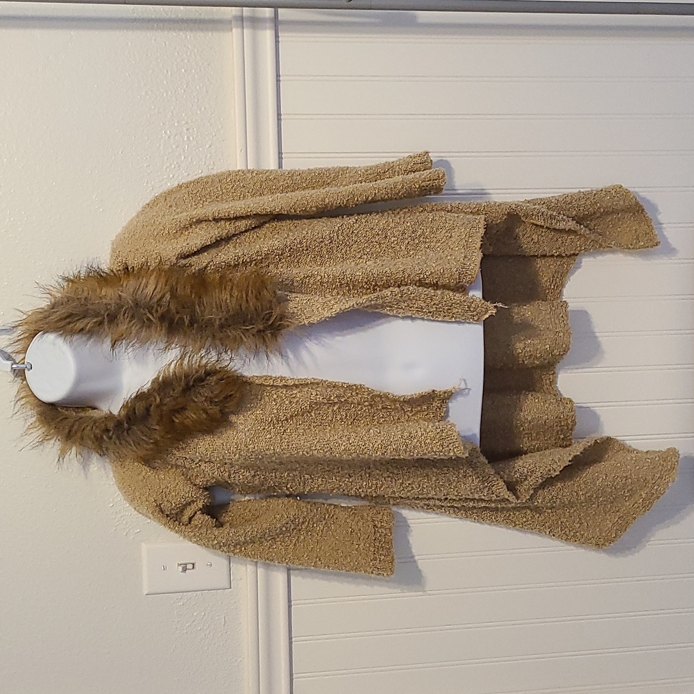 Girls Fur Necked Sweater